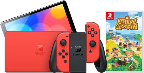 Nintendo Switch OLED Super Mario Editie + Animal Crossing New Horizons 1 Nintendo Switch OLED Super Mario Editie + Animal Crossing New Horizons