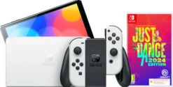 Nintendo Switch OLED Wit + Just Dance 2024