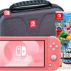 Nintendo Switch Lite Koraal + Super Mario Bros. Wonder + Beschermhoes