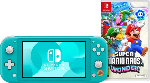 Nintendo Switch Lite Turquoise + Super Mario Bros. Wonder 1 Nintendo Switch Lite Turquoise + Super Mario Bros. Wonder