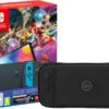 Nintendo Switch OLED Rood/Blauw + Mario Kart 8 + 3 Maanden Nintendo Online + Beschermhoes