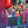 Nintendo Switch OLED Rood/Blauw + Mario Kart 8 + 3 Maanden Nintendo Online