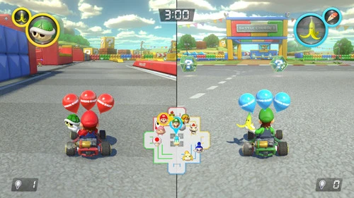 Nintendo Switch OLED Blauw Rood + Mario Kart 8 Deluxe 11 Nintendo Switch OLED Blauw Rood + Mario Kart 8 Deluxe - Afbeelding 11