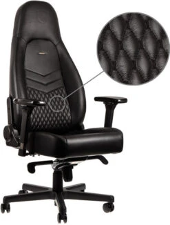 Noblechairs ICON Echtlederen Gaming Stoel Zwart -Nintendo Winkel 872457